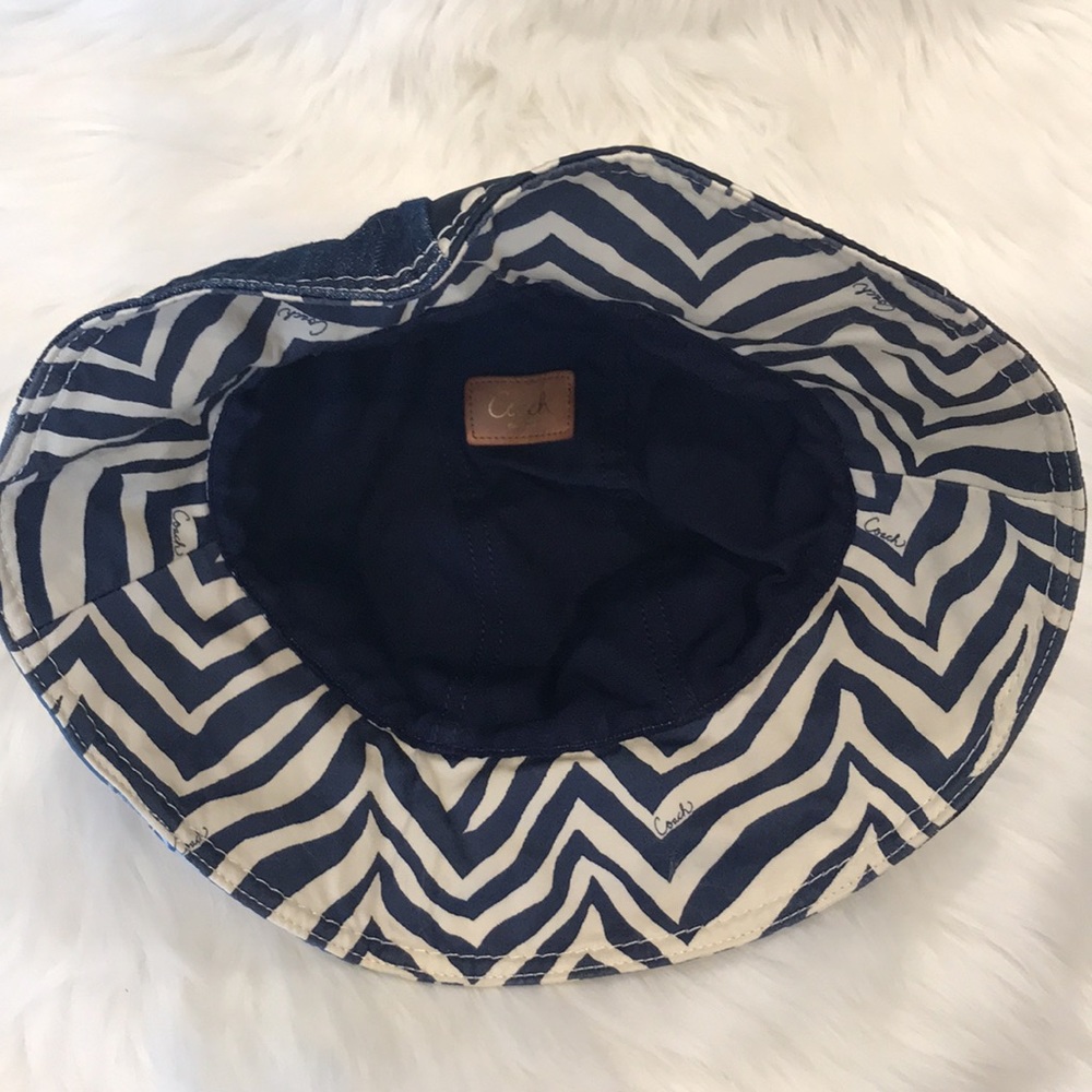 Coach-Denim Patchwork Floppy Hat - image 6